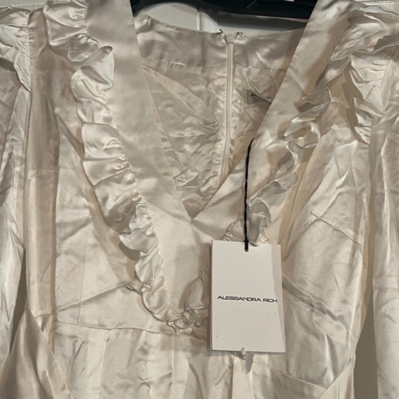 NWT Alessandra Rich Ivory Midi Dress - Picture 4 of 5